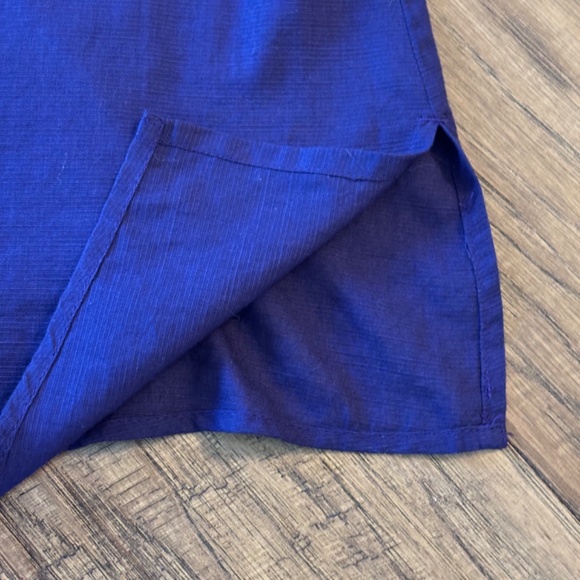 Chico's Size 1 Purple Embellished Embroidery Lace Bead Cotton Top Women'… - Picture 9 of 14